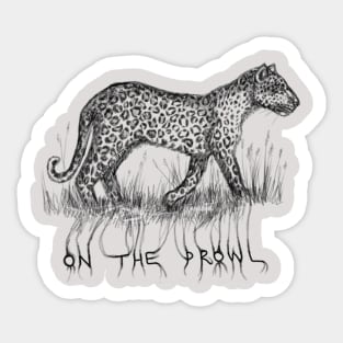 On the Prowl Leopard Sticker